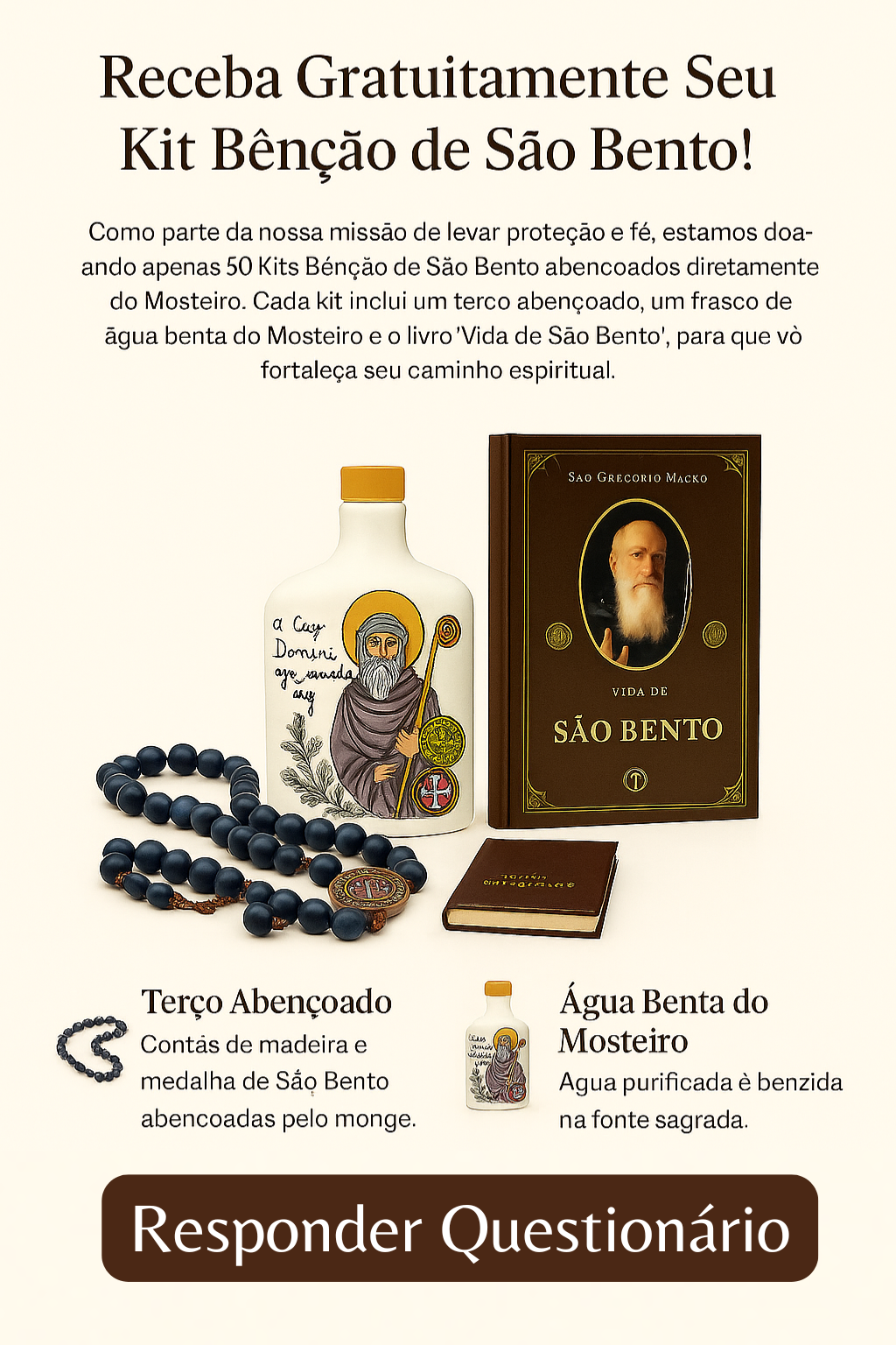 Kit Bênção de São Bento - Receba Gratuitamente